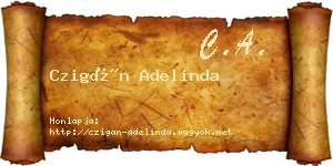 Czigán Adelinda névjegykártya